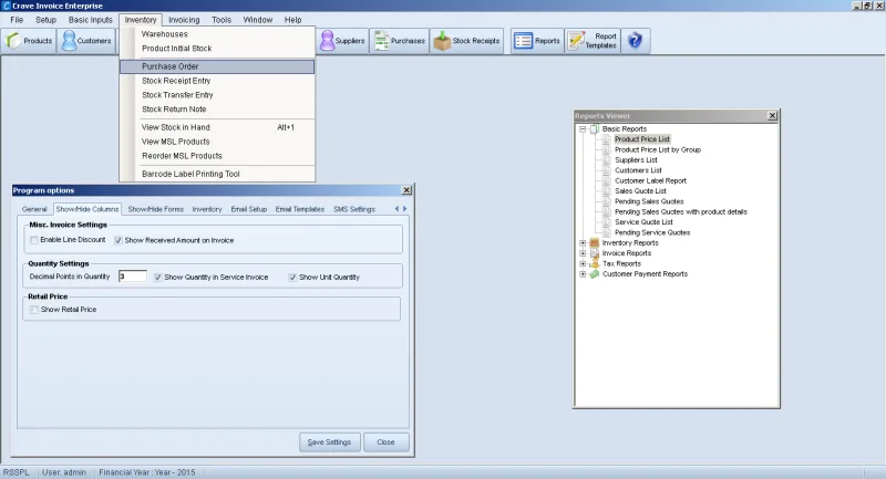 CraveInvoice dashboard